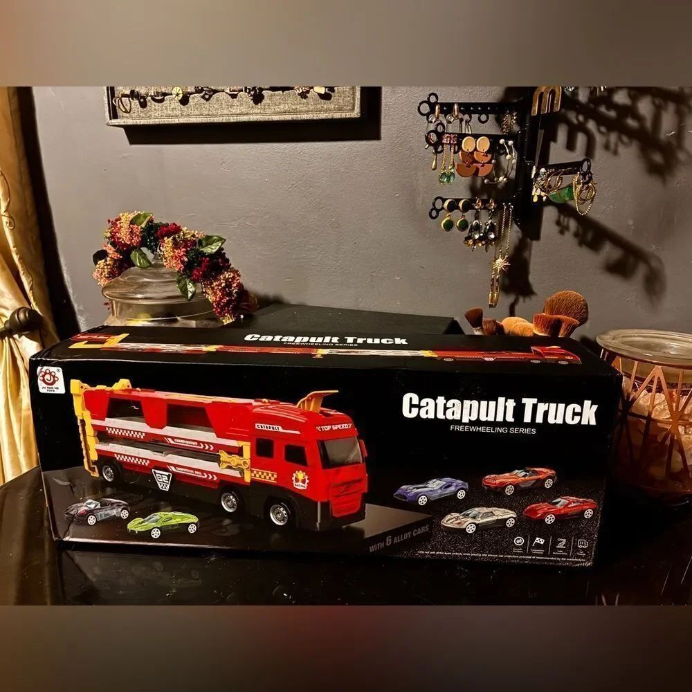 Catapult Truck Freewheeling Series Toy Set - Red
